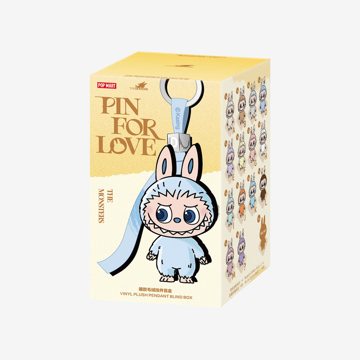 THE MONSTERS Pin for Love Series-Vinyl Plush Pendant Blind Box (N-Z) (A-M)