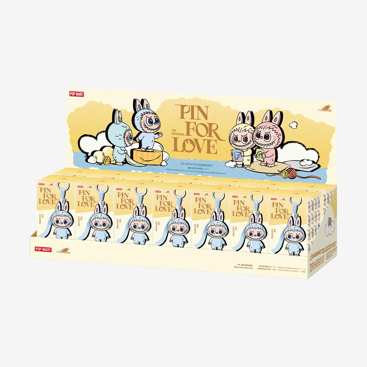 THE MONSTERS Pin for Love Series-Vinyl Plush Pendant Blind Box (N-Z) (A-M)