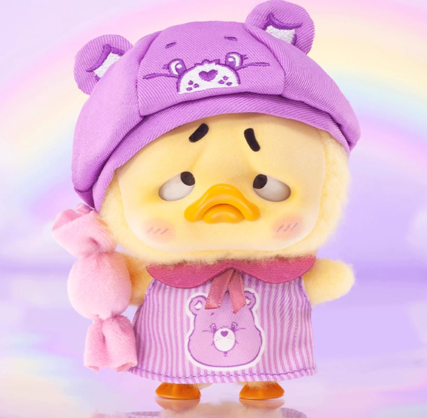 Upset Duck x Care Bear Be Rainbow Duck Series Plush Pendant