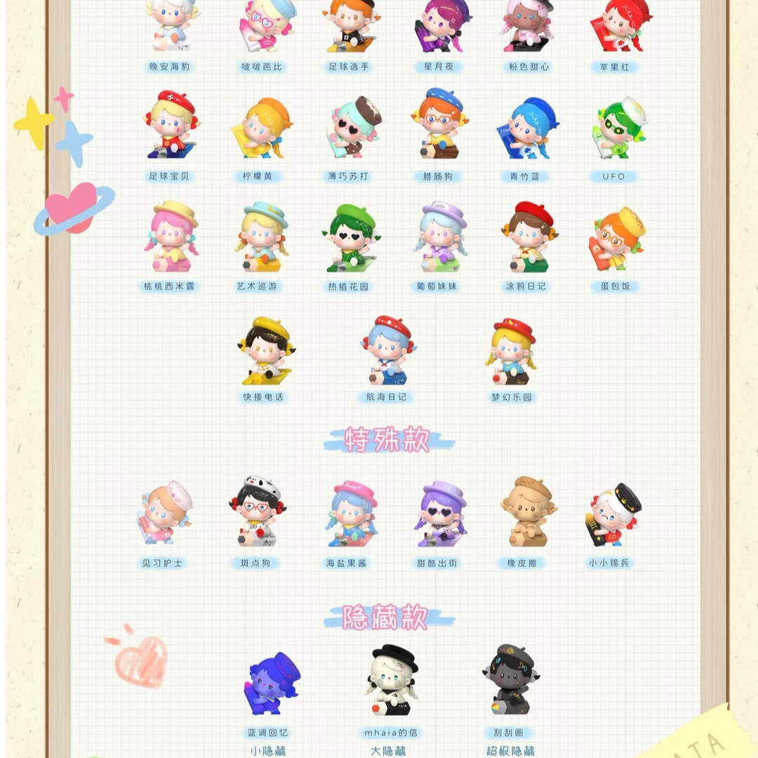 Mhaia Doodle Series Cute Mini Figures