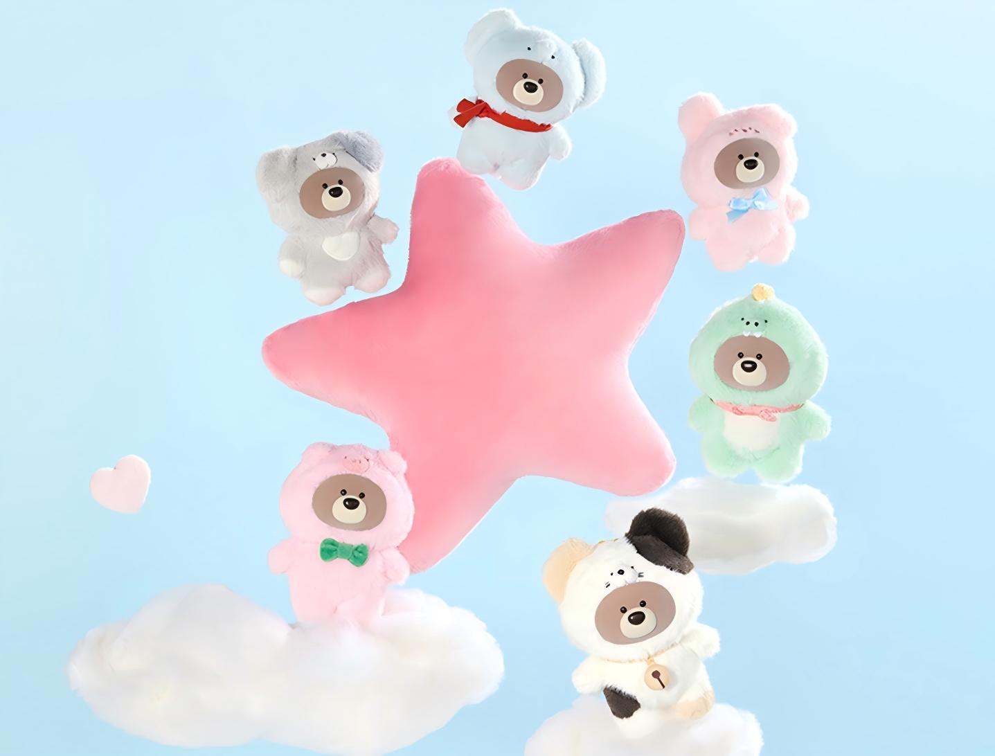 Miniso Gifford Bear Series Animal Cross dressing Vinyl Plush Hanging Decoration Blind Box