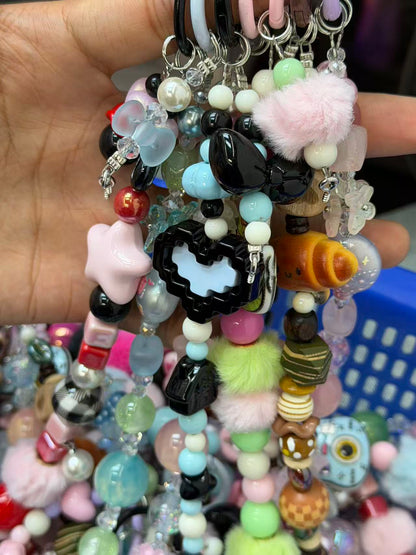 DIY key chain bag charm choose color in the live stream
