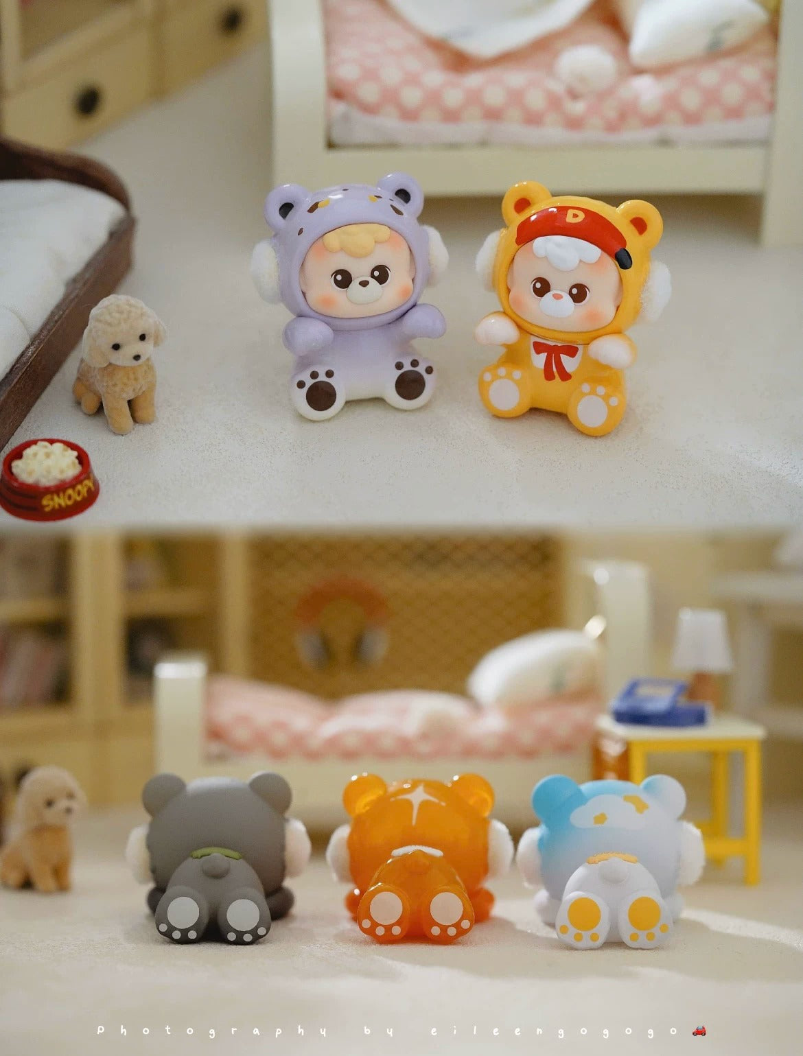 Diudiu Baby 24-hour bear sticker series cute granules