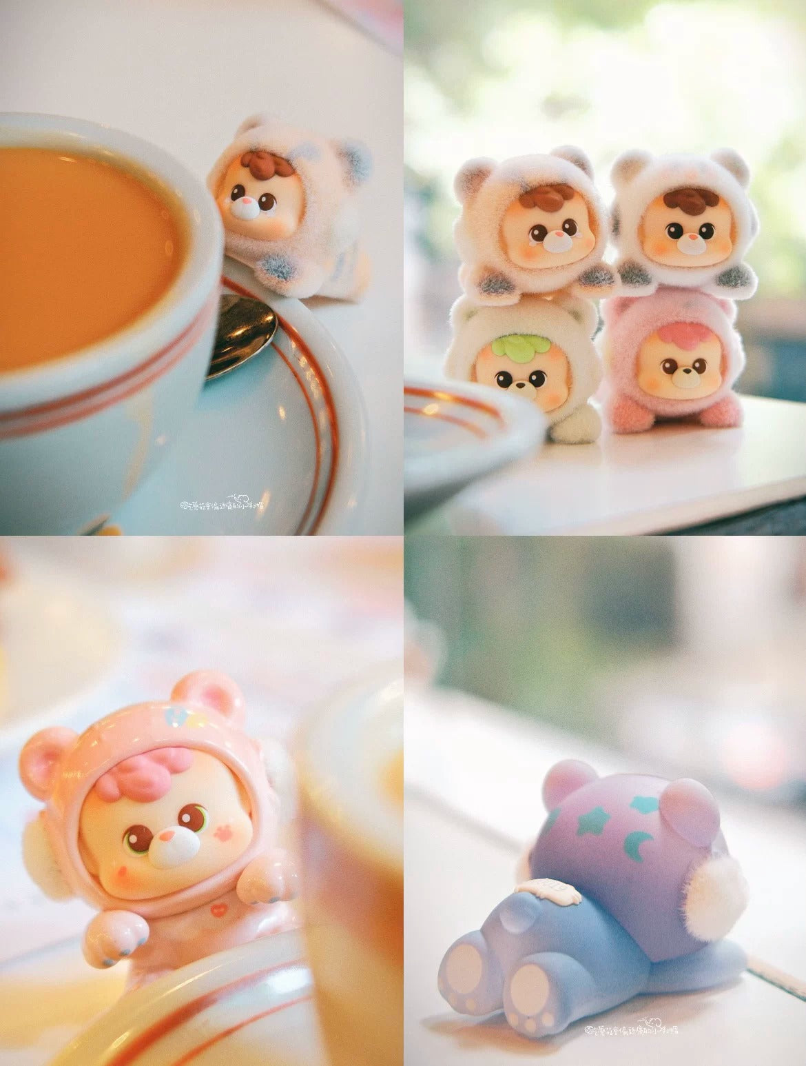 Diudiu Baby 24-hour bear sticker series cute granules