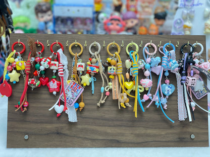 DIY key chain bag charm choose color in the live stream