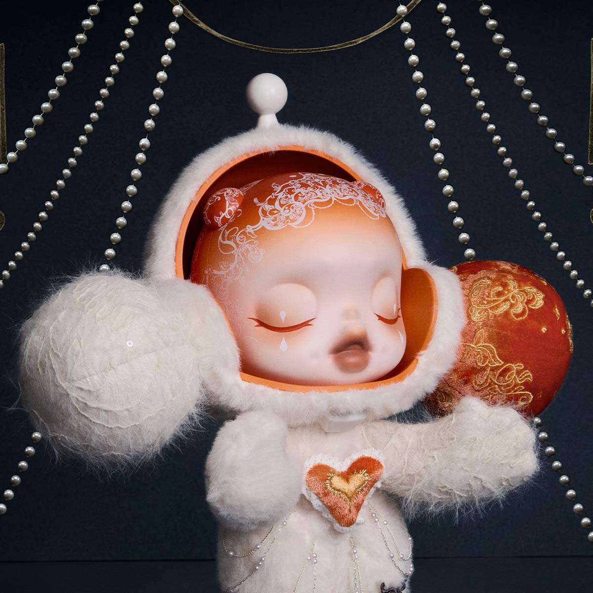 MEGA α SKULLPANDA 400% White Moon