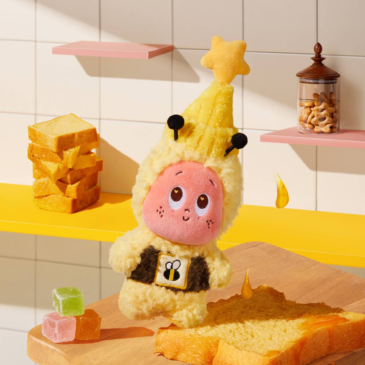 Twinkle Twinkle MOON GELATO  Plush Pendant