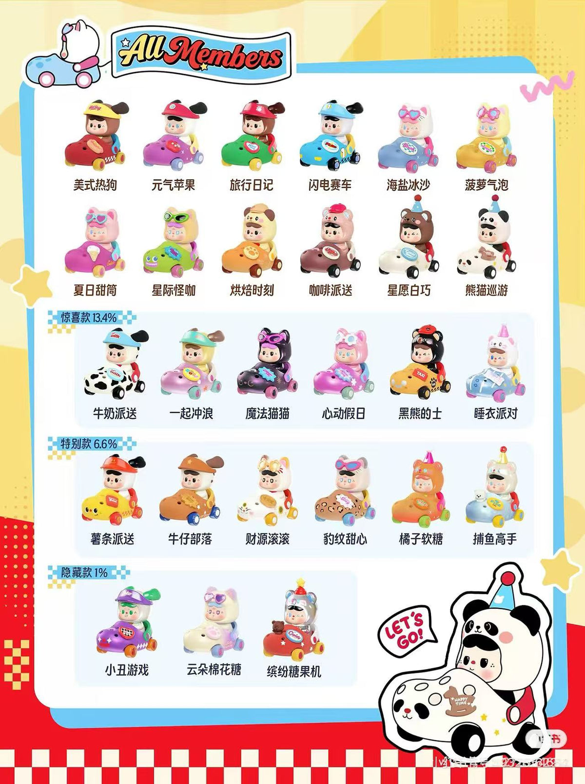 BAO BAO MINI car series figures
