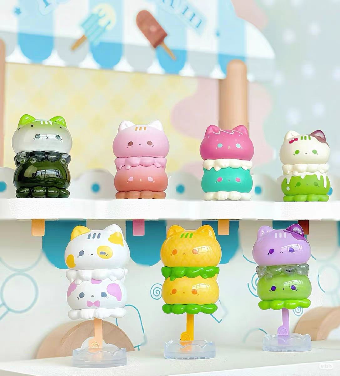 Strawberry Mousse Tart Octopus-Cat Ice Pop Mini Blind Box