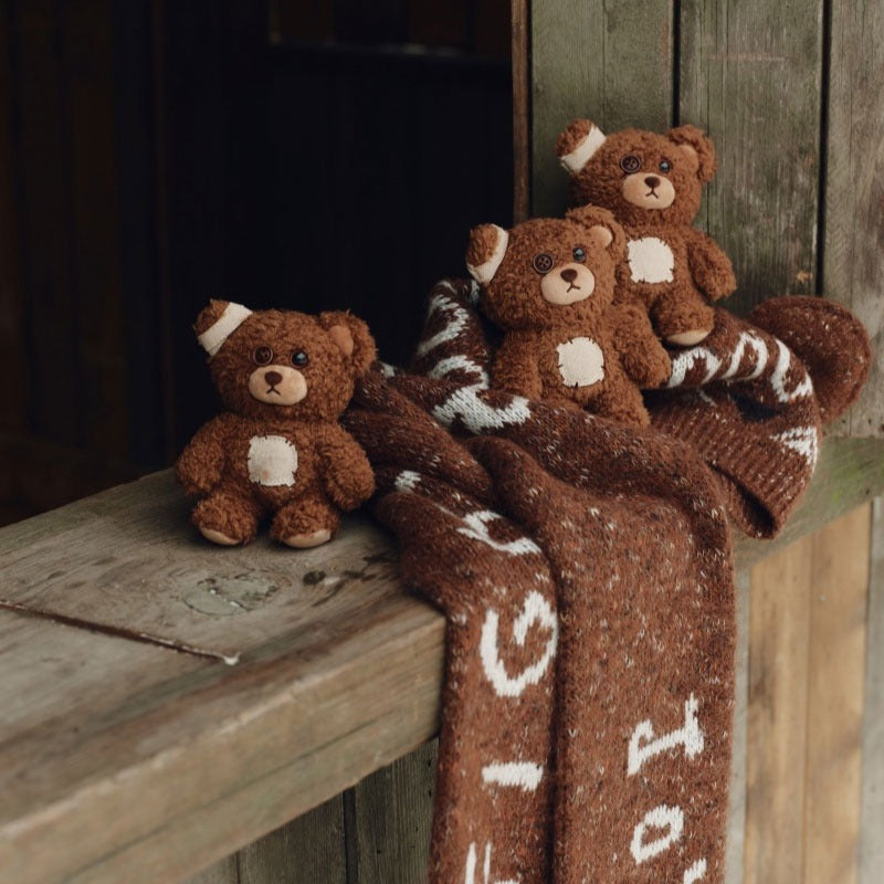 Hirono Ono Little Bear Plush Doll Trendy Play Ornament Doll Gift