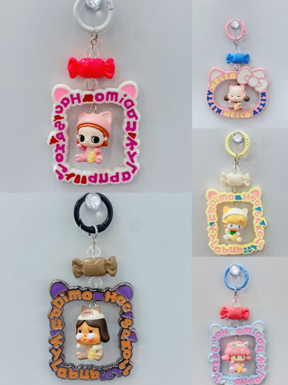 DIY key chain bag charm choose color in the live stream