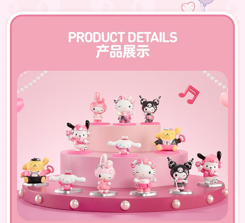 HELLO KITTY AND FRIENDS Pink Party Series Figures