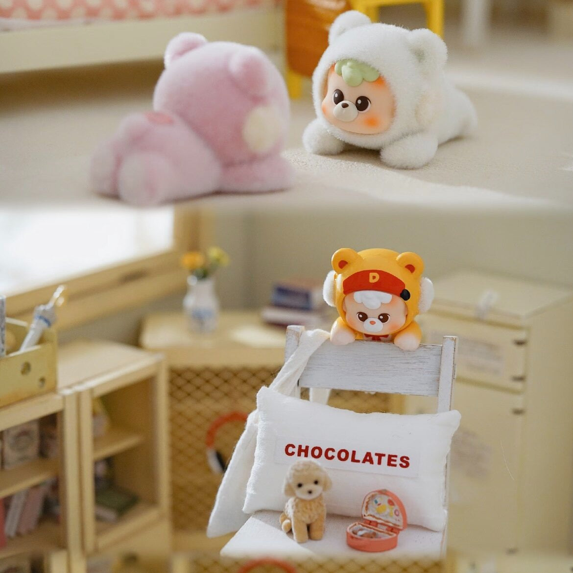 Diudiu Baby 24-hour bear sticker series cute granules