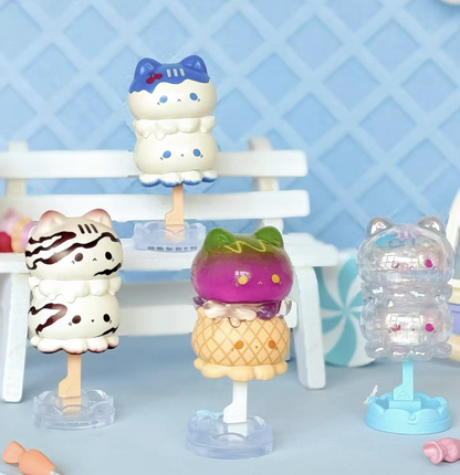 Strawberry Mousse Tart Octopus-Cat Ice Pop Mini Blind Box