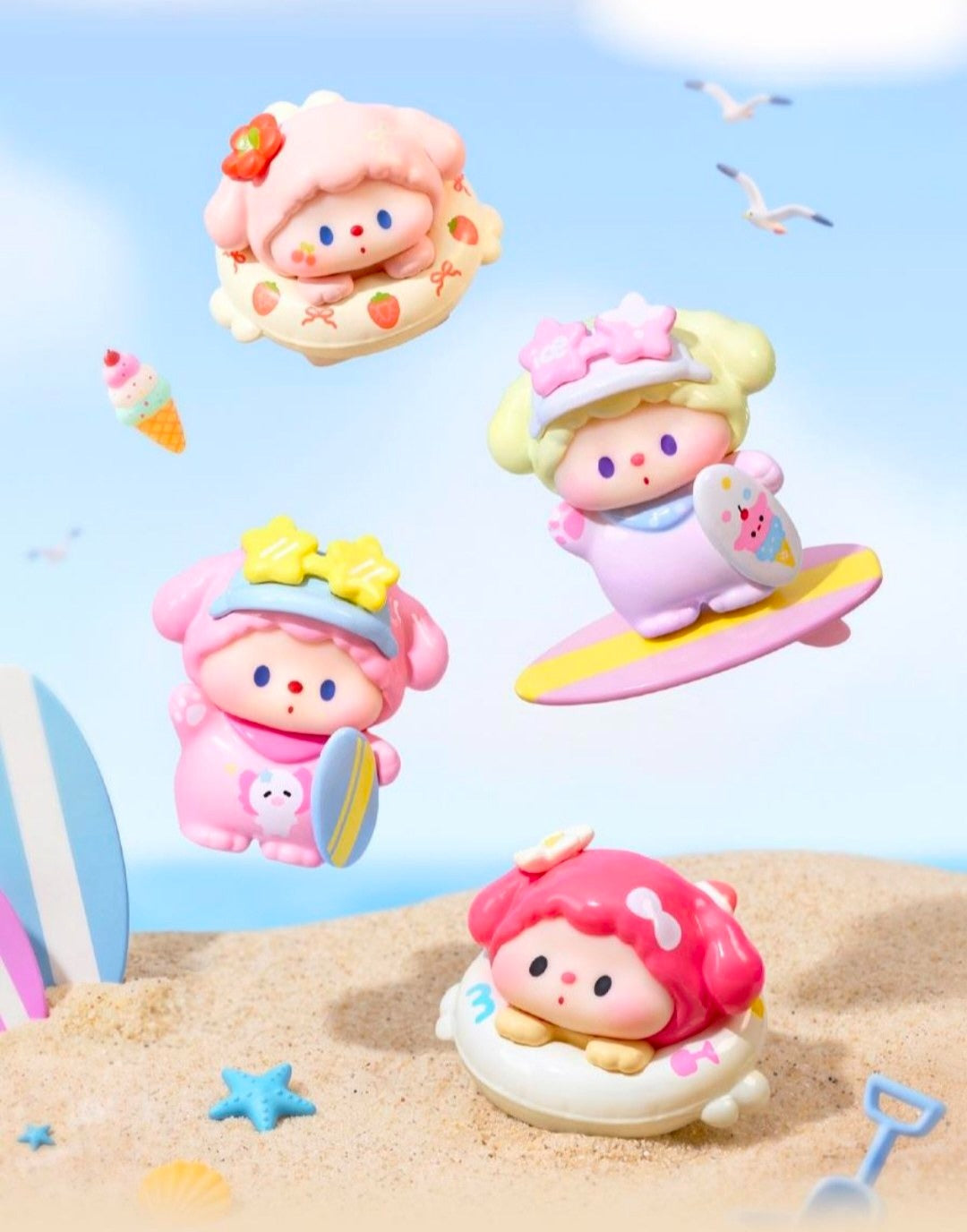 Lulu Dog Summer Hand Account Series Cute Granules