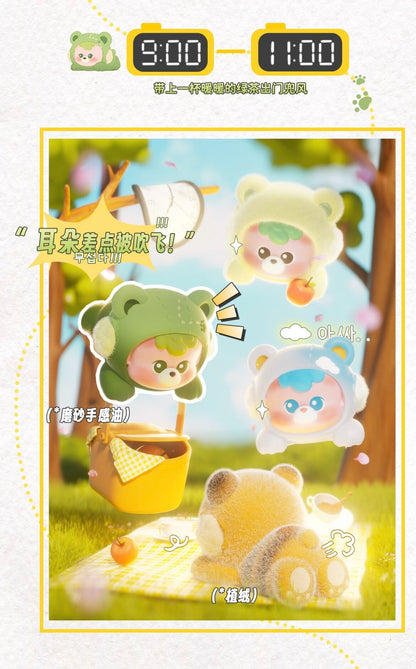 Diudiu Baby 24-hour bear sticker series cute granules