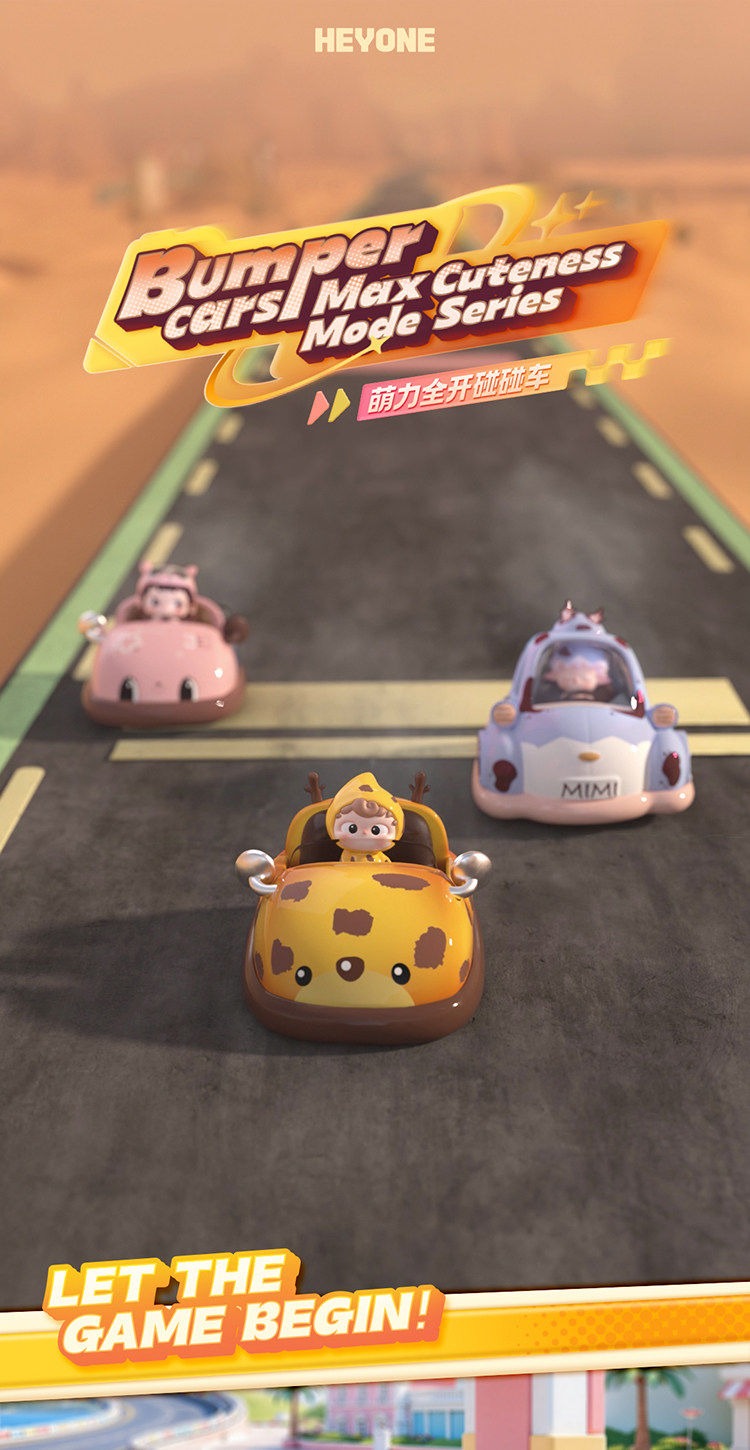 HEYONE Collection Cute Power Fully Open Bumper Car Blind Box