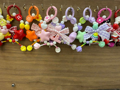 DIY key chain bag charm choose color in the live stream