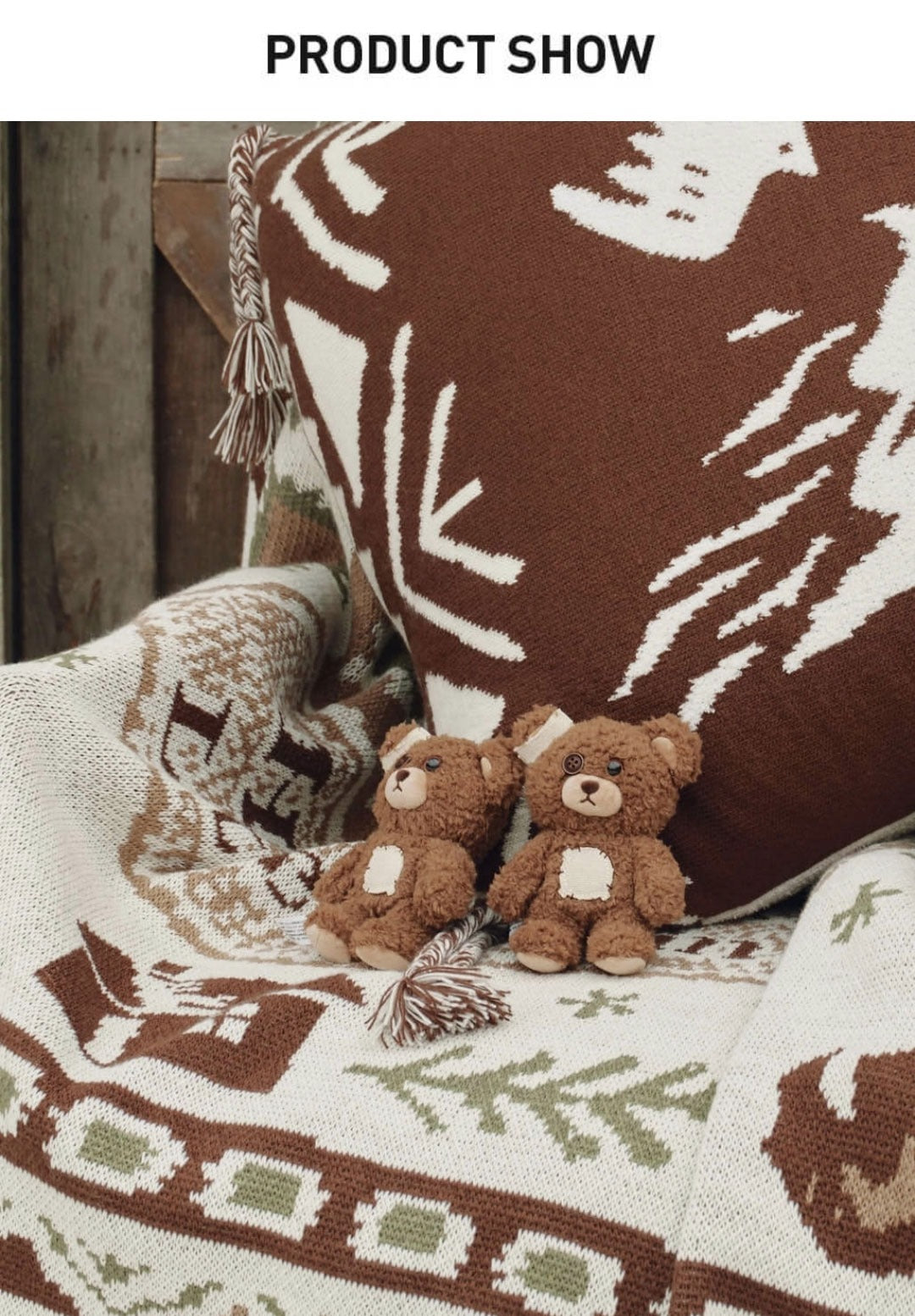 Hirono Ono Little Bear Plush Doll Trendy Play Ornament Doll Gift
