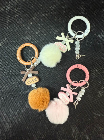 DIY key chain bag charm choose color in the live stream