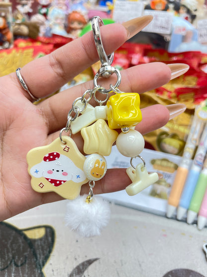 DIY key chain bag charm choose color in the live stream